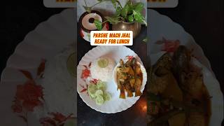 Parshe Macher Jhal  Lunch Recipe lunch parshemach fishcurry cooking recipe youtubeshorts [upl. by Ahseiyn]