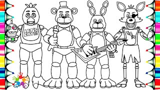 Five Nights at Freddys New Coloring Pages  How To Color All Main Characters from FNAF  NCS Music [upl. by Essila]