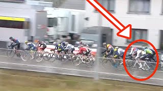 Mathieu van der Poels Ridiculous Start From Third Row In Dendermonde [upl. by Tremann]