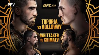 UFC 308 LIVESTREAM TOPURIA VS HOLLOWAY FULL FIGHT NIGHT COMPANION amp PLAY BY PLAY [upl. by Atilol]