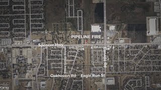 Deer Park pipeline fire Evacuations likely to remain through Wednesday [upl. by Ressan]