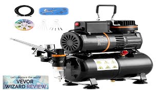 VEVOR Airbrush Kit Dual Fan Air Tank Compressor System Kit with 35L Review [upl. by Drazze379]