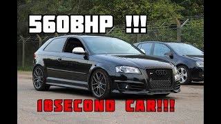 560BHP AUDI S3 8P  POV TESTDRIVE amp EXHAUST 060 28SECS   GoPro [upl. by Beatrice]