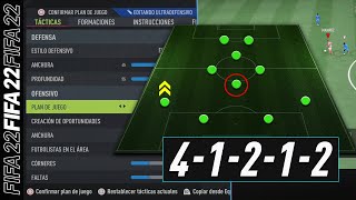 FIFA 22 COMO JUGAR con FORMACIÓN 41212 PASO A PASO  Tácticas e instrucciones [upl. by Ortensia]