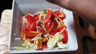 Tomato Lime Chilli Garlic Salad  Tomato Salad Recipe [upl. by Kacie631]