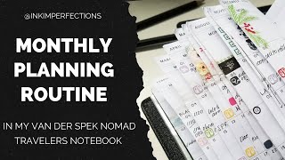 How to Plan Monthly Planning in Standard Travelers Notebook  Bullet Journal [upl. by Beitnes]