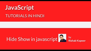 javascript tutorials for beginners in Hindi  25  hide show in javascript [upl. by Fayth]