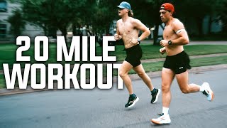 BRUTAL 20 Mile Marathon Workout  Sub 3 Marathon Training [upl. by Jana22]