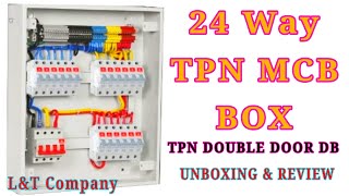 24 Way TPN MCB Box  6 MOD TPN DOUBLE DOOR Distribution Box Unboxing [upl. by Bab141]