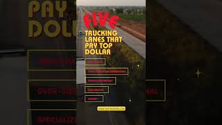 Five Trucking Lanes Paying Top Dollar truckdriver motivation factshorts [upl. by Laaspere]