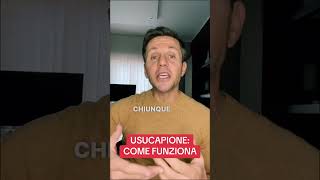 Come funziona lUSUCAPIONE  Avv Angelo Greco [upl. by Nylzor]