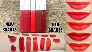 Maybelline SuperStay Matte Ink Liquid Lipstick  Lip Swatches Spiced Edition [upl. by Hteb945]