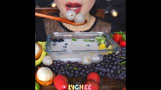 ASMR FRUIT PLATTER FRUIT CEREAL BERRIES LYCHEE AVOCADO GRAPES ACHACHA KIWIBERRIES 咀嚼音 먹방 [upl. by Swanhilda]