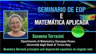 SUSANNA TERRACINI SESSÃƒO 82 SEMINARIO DE EDP E MATEMATICA APLICADA [upl. by Oiliruam]