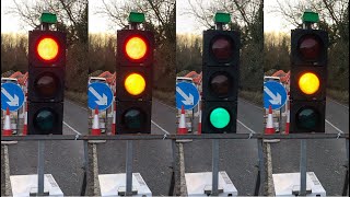 Castle Hedingham Station Road SRL ADS Temporary Traffic Lights [upl. by Odlanor]