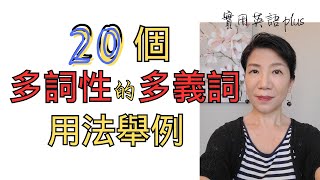 20個多詞性的多義詞用法舉例  記英語單詞為什麽這麽難  實用英語plus專題3：學習方法（總第62期） [upl. by Ennayar]