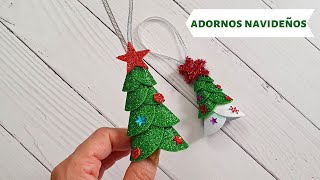 Cómo hacer Adornos Navideños de Foami  Tutoriales Navideños [upl. by Danell]