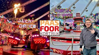 Paasfoor Kortrijk Vlog April 2023  Awesome Fun Fair In Belgium [upl. by Antonina]