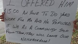 Man Offers Panhandler Honest Work But Gets Turned Down So He Makes A Sign Of His Own [upl. by Releehw]