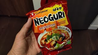 Nongshim Neoguri Spicy Seafood Udon Style Noodles Review  Not BadI also got a tripod LOL [upl. by Annabal]