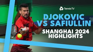 Novak Djokovic Takes On Roman Safiullin In Shanghai 👌  Shanghai 2024 Highlights [upl. by Akilam]