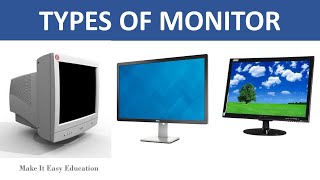 TYPES OF COMPUTER MONITOR  CRT LCD LED MONITORS  COMPUTER VIDEOS [upl. by Archambault803]