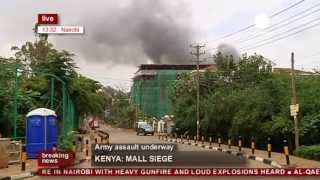 Kenya hostage crisis Army assault on Nairobi shopping mall recorded live feed [upl. by Euton779]