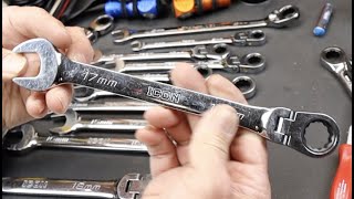 Icon 12piece Ratcheting Flexhead Metric Combination Wrench Set Taiwan quality Solid performance [upl. by Diego]