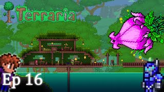 Plantera Battle amp Shroomite  Terraria Episode 16 Master Mode [upl. by Cristine]