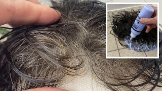 My First Full Topper Hairpiece  Part 4 Hairline Bleaching [upl. by Maclean238]