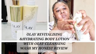 MY HONEST REVIEW AFTER USING THE OLAY REVITALISING VITAMIN C LOTION AND HYDRATING CLEANSER [upl. by Suhploda240]