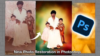 New Photo Restoration in Photoshop  Adobe Photoshop [upl. by Fitzger]