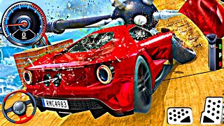 Extreme Car Crash Beam Derby 3D  GT Ramp Car Stunts Racing Simulator  Android GamePlay [upl. by Telfore]