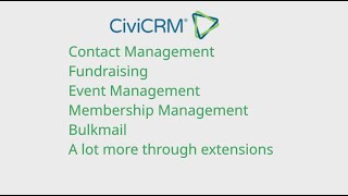 CiviCRM in a nutshell [upl. by Ellerrehc]