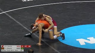 165lbs Izzak Olejnik Oklahoma State vs Dean Hamiti Wisconsin [upl. by Gothurd]