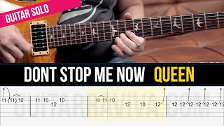 SOLO de DON´T STOP ME NOW  QUEEN 🎸 con TABS Guitar COVER  Guitarraviva [upl. by Annauqaj527]