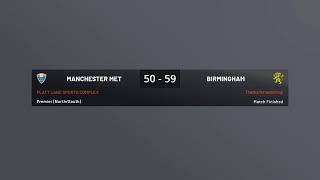 LIVE NETBALL  MANCHESTER MET UNIVERSITY VS BIRMINGHAM  WEDS 17TH JANUARY 7 PM [upl. by Kristel]