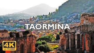 Taormina Italy 🇮🇹  4K Drone Footage [upl. by Tilford]