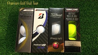 Premium Golf Ball Comparison Kirkland v 3 Srixon Diamond ProV1 and Bridgestone BXS [upl. by Wylma788]