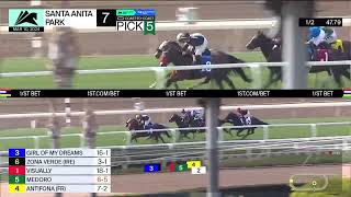 Santa Anita Park Carrera 7 The China Doll Stakes  10 de Marzo 2024 [upl. by Eisdnyl]