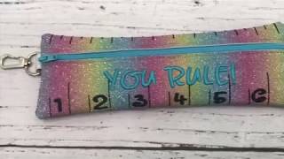 POP Unlined Ruler Zipper Bag Tutorial [upl. by Naji]