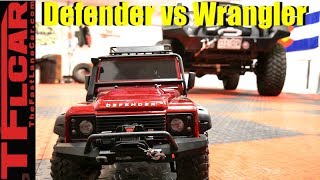 Warn Winch Tug of War Land Rover Defender vs Jeep Wrangler [upl. by Ailimac731]