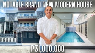 House Tour 286  Notable Brand New Modern House and Lot in Greenwoods Executive Village Pasig City [upl. by Eibor]