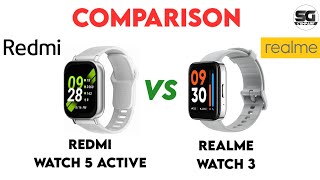 Redmi Watch 5 Active vs Realme Watch 3  Full Comparison ❓🤔 [upl. by Acireit]