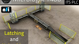 AB Micrologix 1400 Tutorials Latching and Unlatching Conveyor [upl. by Avis]