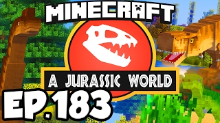 Jurassic World Minecraft Modded Survival Ep183  NEW DINOSAURS AREA amp FOSSIL MINE Dinosaurs Mods [upl. by Hardej574]