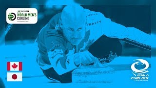 Canada v Japan  round robin  Pioneer HiBred World Mens Curling Championship 2019 [upl. by Frerichs660]