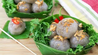 Thai Tapioca Dumplings Saku Sai Moo สาคูไส้หมู  Episode 170 [upl. by Luoar109]