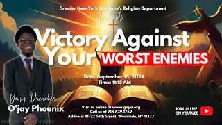 Chapel Service September 16 2024  quotVictory Over Your Worst Enemiesquot With Ojay Phoenix [upl. by Adnawahs165]