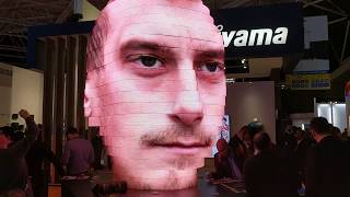 LEDECA booth ISE19 fully modelled 3D LED head [upl. by Arratal]